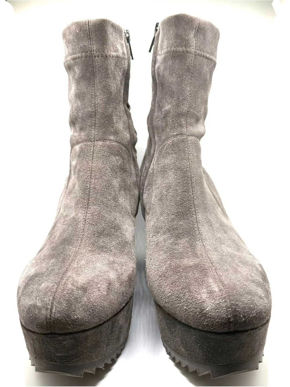Pedro Garcia Gray Urbana Stretch Sock Wedge Bootie Spain EU 39 US 9